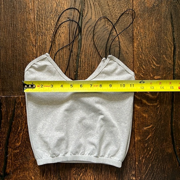 Free Shipping!!! Skinny Strap Seamless Brami in Heather Grey - Picture 6 of 10